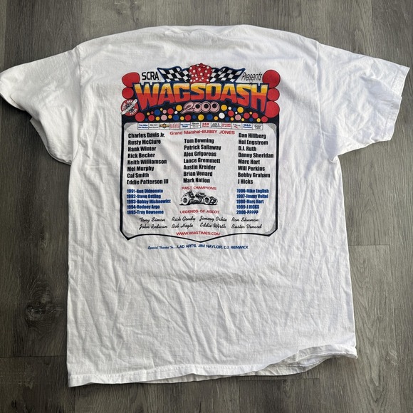 Vintage 2000 SCRA Ventura Raceway Racing Shirt Mens 2XL White Hanes - Picture 6 of 7